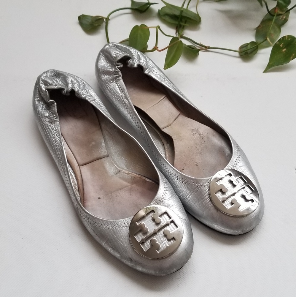 Tory Burch | Silver Metallic Ballet Flats